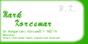 mark korcsmar business card
